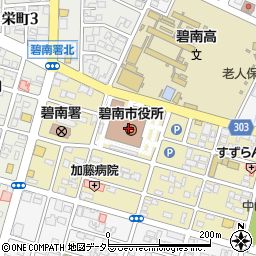 碧南市役所周辺の地図