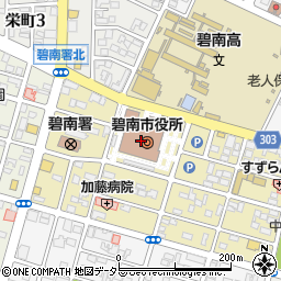 碧南市役所周辺の地図