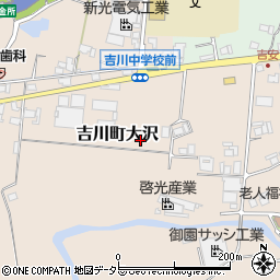 兵庫県三木市吉川町大沢周辺の地図