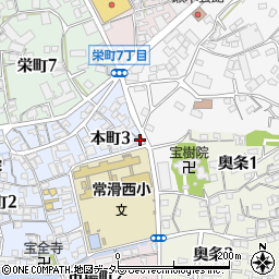 愛知県常滑市本町3丁目135周辺の地図