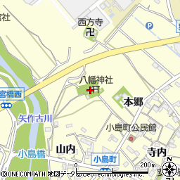 愛知県西尾市小島町山内38周辺の地図
