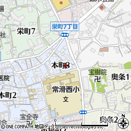 愛知県常滑市本町3丁目113周辺の地図