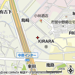 愛知県西尾市中原町新道周辺の地図