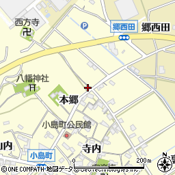 愛知県西尾市小島町本郷73周辺の地図