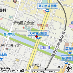 兵庫県三田市中町10周辺の地図