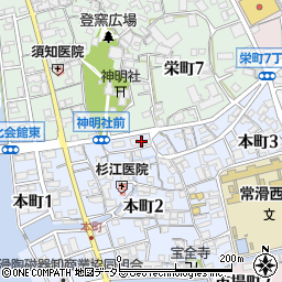 愛知県常滑市本町2丁目13周辺の地図