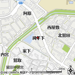 愛知県額田郡幸田町相見縄手下周辺の地図