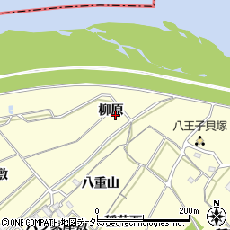 愛知県西尾市上町柳原周辺の地図