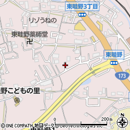 兵庫県川西市東畦野3丁目2周辺の地図