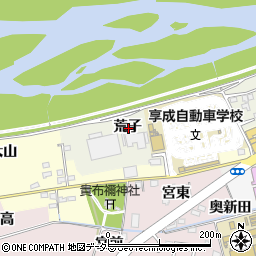 愛知県西尾市米津町荒子周辺の地図