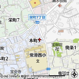 愛知県常滑市本町3丁目119周辺の地図