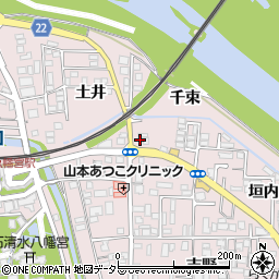 京都府八幡市八幡土井126周辺の地図