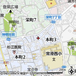 愛知県常滑市本町3丁目27周辺の地図