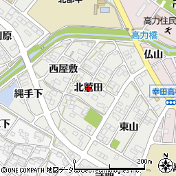 愛知県幸田町（額田郡）相見（北鷲田）周辺の地図