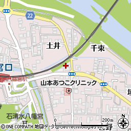 京都府八幡市八幡土井25周辺の地図