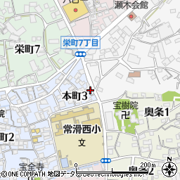 愛知県常滑市本町3丁目128周辺の地図