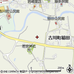兵庫県三木市吉川町稲田周辺の地図