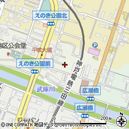兵庫県三田市中町14周辺の地図
