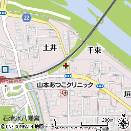 京都府八幡市八幡土井23周辺の地図