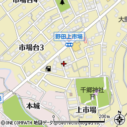 愛知県新城市市場台2丁目8-12周辺の地図