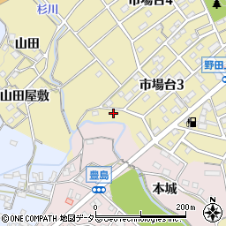 愛知県新城市市場台3丁目9-11周辺の地図