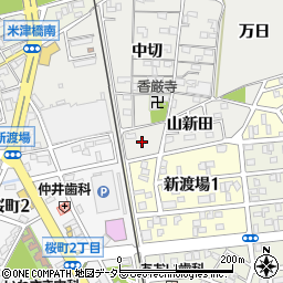 愛知県西尾市新渡場町（地蔵前）周辺の地図