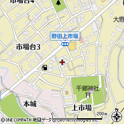 愛知県新城市市場台2丁目8-11周辺の地図