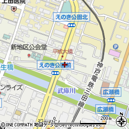メナード化粧品三田代行店周辺の地図