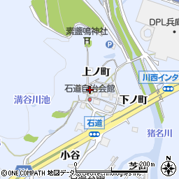 兵庫県川西市石道下ノ町122周辺の地図