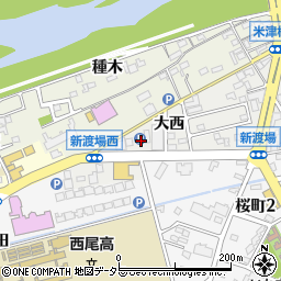 ファミリーマート西尾新渡場店周辺の地図