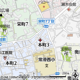 愛知県常滑市本町3丁目63周辺の地図