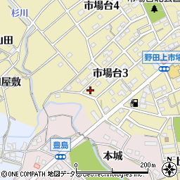 愛知県新城市市場台3丁目7-13周辺の地図