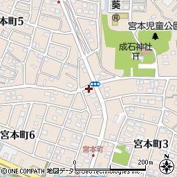 愛知県半田市宮本町周辺の地図