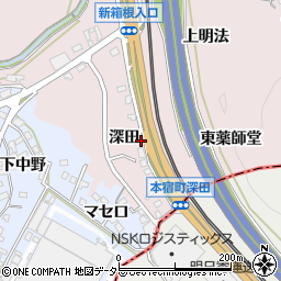 愛知県岡崎市本宿町深田15周辺の地図