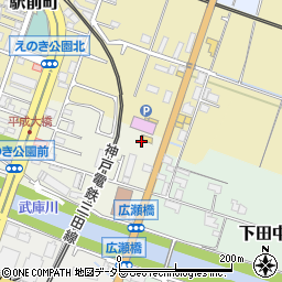 兵庫県三田市中町18周辺の地図