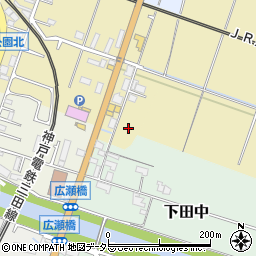 兵庫県三田市駅前町27周辺の地図