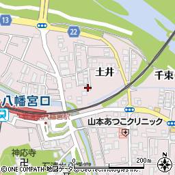 京都府八幡市八幡土井87-17周辺の地図
