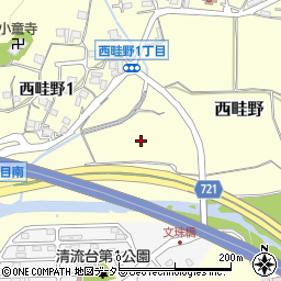 兵庫県川西市西畦野不景周辺の地図
