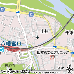 京都府八幡市八幡土井87-18周辺の地図