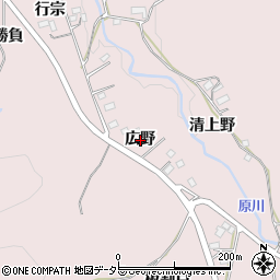 愛知県新城市庭野広野周辺の地図