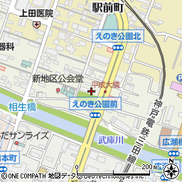 兵庫県三田市中町9周辺の地図