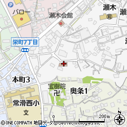 愛知県常滑市瀬木町1丁目107周辺の地図