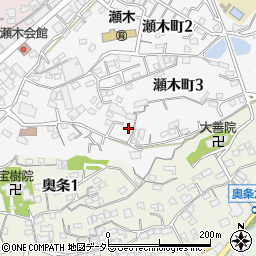 愛知県常滑市瀬木町1丁目165周辺の地図