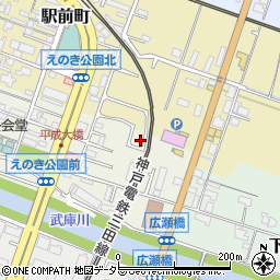 兵庫県三田市中町19周辺の地図