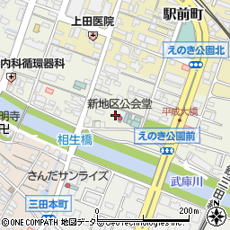 兵庫県三田市中町6周辺の地図