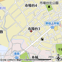 愛知県新城市市場台3丁目7-17周辺の地図