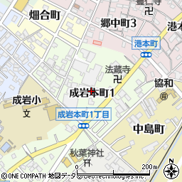愛知県半田市成岩本町1丁目周辺の地図