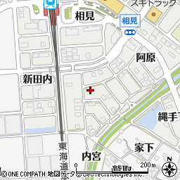 愛知県額田郡幸田町相見阿原75周辺の地図