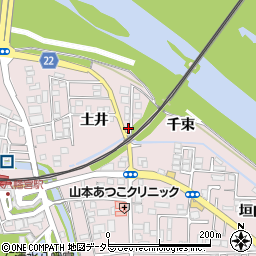 京都府八幡市八幡土井18周辺の地図