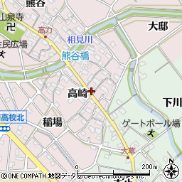 愛知県額田郡幸田町高力高崎周辺の地図